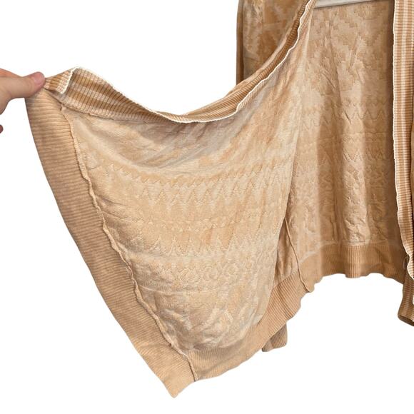 Y2K Abercrombie Fitch Gold Aztec Tribal Cotton Asymmetrical Cardigan Size Medium - Picture 7 of 16